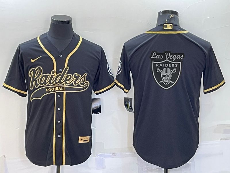 Men Oakland Raiders Blank Black Gold 2022 Nike Co branded NFL Jersey2->san francisco 49ers->NFL Jersey